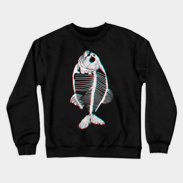 Memoria Amazonica - 3D Skeleton Piranha Crewneck Sweatshirt by GAz